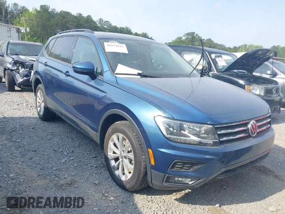 2018 Volkswagen Tiguan S with VIN 3VV0B7AXXJM018455, listed as a IAAI auction lot 41979115 with 92,104 mi miles and . Bid and sale history available at DreamBid. Image 1.