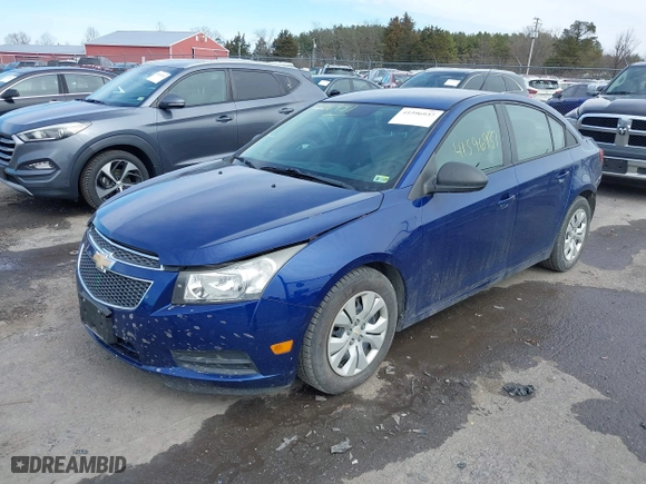 2013 Chevrolet Cruze LS with VIN 1G1PA5SGXD7118064, listed as a IAAI auction lot 41596937 with 89,529 mi miles. Bid and sale history available at carsss.com. Image 2.