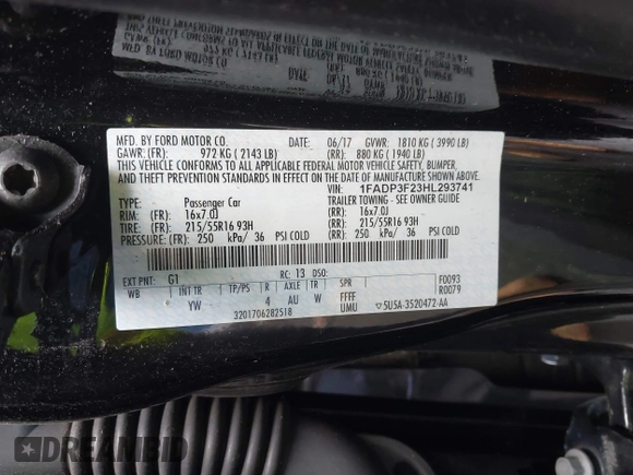 2017 Ford Focus SE with VIN 1FADP3F23HL293741, listed as a IAAI auction lot 42458992 with 85,686 mi miles and . Bid and sale history available at DreamBid. Image 9.