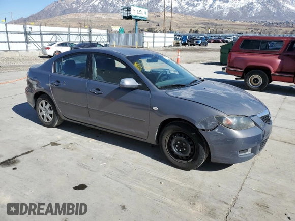 2008 Mazda 3 i Sport with VIN JM1BK12F281101816, listed as a Copart auction lot 47500805 with 288,378 mi miles and Salvage Title. Bid and sale history available at DreamBid. Image 4.
