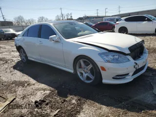 2011 Mercedes-Benz S with VIN WDDNG8GB0BA375333, listed as a Copart auction lot 49381275 with 105,552 mi miles and Salvage Title. Bid and sale history available at carsss.com. Image 4.