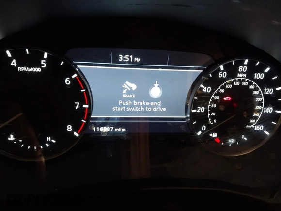 2019 Infiniti QX50 Luxe with VIN 3PCAJ5M38KF117624, listed as a IAAI auction lot 41630700 with 116,887 mi miles and . Bid and sale history available at DreamBid. Image 7.
