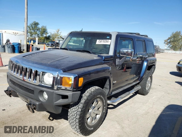 2007 Hummer H3 SUV with VIN 5GTDN13E278234502, listed as a Copart auction lot 75879284 with 202,011 mi miles and Clean Title. Bid and sale history available at carsss.com. Image 1.