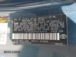 2006 Toyota Solara SE z VIN 4T1CA30P06U102419, wystawiony jako IAAI lot #42407734 z przebiegiem 177 486 mil mil oraz . Historia ofert i sprzedaży dostępna na DreamBid. Obrazek 9.