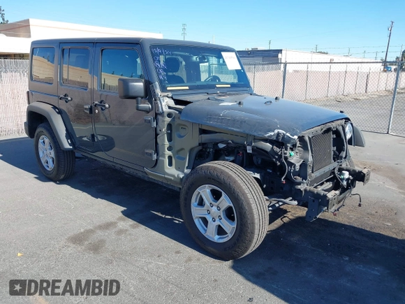 2018 Jeep Wrangler JK Unlimited Sport S with VIN 1C4BJWDG4JL868700, listed as a IAAI auction lot 41349566 with 68,539 mi miles. Bid and sale history available at carsss.com. Image 1.