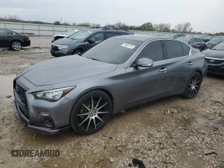 2019 Infiniti Q50 Luxe with VIN JN1EV7AR2KM558377, listed as a Copart auction lot 78653744 with 133,762 mi miles and Salvage Title. Bid and sale history available at carsss.com. Image 1.