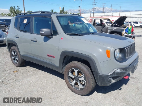 2021 Jeep Renegade Trailhawk with VIN ZACNJDC11MPN25564, listed as a IAAI auction lot 41724864 with 70,774 mi miles and . Bid and sale history available at DreamBid. Image 1.