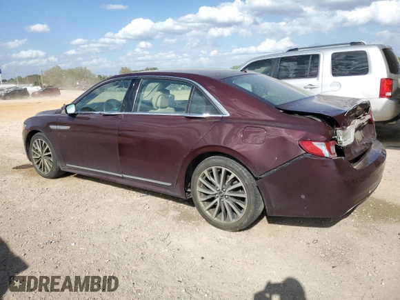 2017 Lincoln Continental Select with VIN 1LN6L9SP5H5623804, listed as a Copart auction lot 51661495 with 180,616 mi miles and Salvage title. Bid and sale history available at DreamBid. Image 2.