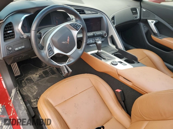 2015 Chevrolet Corvette Z51 2LT with VIN 1G1YK2D76F5114010, listed as a Copart auction lot 49416744 with 8,892 mi miles. Bid and sale history available at carsss.com. Image 8.