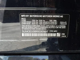 2024 BMW X5 xDrive50e with VIN 5UX43EU08R9S90964, listed as a IAAI auction lot 41690894 with 17,732 mi miles. Bid and sale history available at carsss.com. Image 9.
