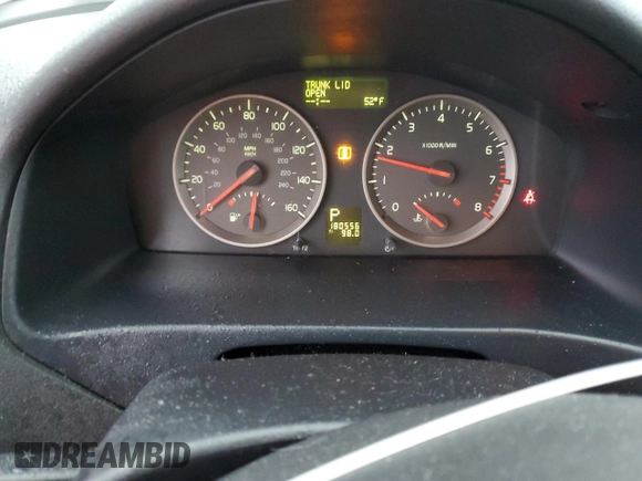 2007 Volvo S40 2.4L with VIN YV1MS390472269580, listed as a Copart auction lot 51508845 with 180,556 mi miles and Salvage Title. Bid and sale history available at carsss.com. Image 9.