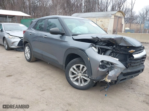 2021 Chevrolet TrailBlazer LS with VIN KL79MMS27MB165665, listed as a IAAI auction lot 41556865 with 53,883 mi miles. Bid and sale history available at carsss.com. Image 1.