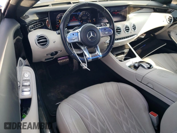 2019 Mercedes-Benz S 63 AMG with VIN WDDXJ8JB0KA039443, listed as a Copart auction lot 71202234 with Not Provided miles and Salvage Title. Bid and sale history available at DreamBid. Image 8.