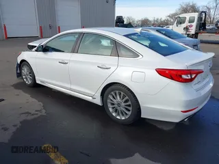 2015 Hyundai Sonata 2.4L Sport with VIN 5NPE34AF3FH035408, listed as a IAAI auction lot 41131154 with 107,308 mi miles. Bid and sale history available at carsss.com. Image 3.