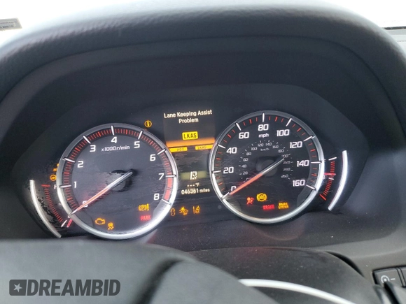 2019 Acura TLX w/A-Spec Pkg with VIN 19UUB1F63KA003695, listed as a Copart auction lot 85386954 with 46,361 mi miles and Salvage title. Bid and sale history available at DreamBid. Image 9.