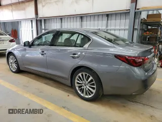 2019 Infiniti Q50 Luxe with VIN JN1EV7AR2KM554667, listed as a Copart auction lot 62788934 with 27,606 mi miles and Salvage Title. Bid and sale history available at carsss.com. Image 2.