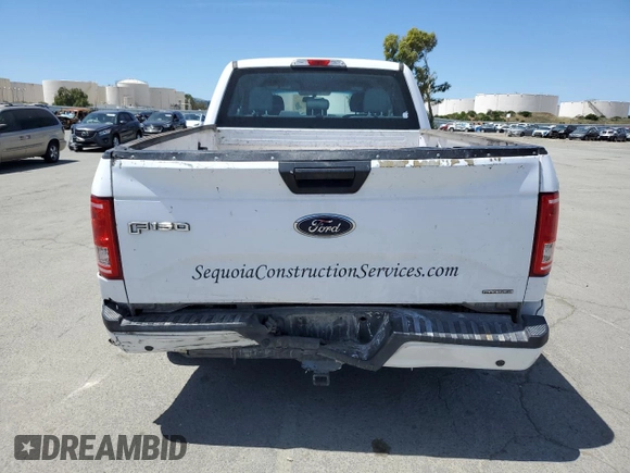 2016 Ford F-150 XL with VIN 1FTEX1C82GKF72100, listed as a Copart auction lot 55204515 with 123,117 mi miles and Salvage title. Bid and sale history available at DreamBid. Image 6.