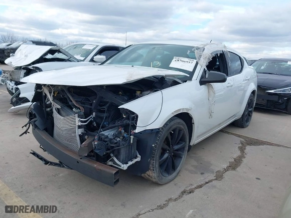 2014 Dodge Avenger SE with VIN 1C3CDZAB8EN200550, listed as a IAAI auction lot 40389714 with 74,029 mi miles. Bid and sale history available at carsss.com. Image 2.