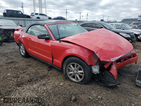 2007 Ford Mustang Deluxe with VIN 1ZVFT84N275312594, listed as a Copart auction lot 81361744 with Not Provided miles and Salvage Title. Bid and sale history available at carsss.com. Image 4.