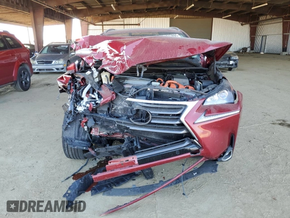 2017 Lexus NX 300h with VIN JTJBJRBZ8H2064791, listed as a Copart auction lot 41873895 with 66,835 mi miles and Salvage Title. Bid and sale history available at DreamBid. Image 5.
