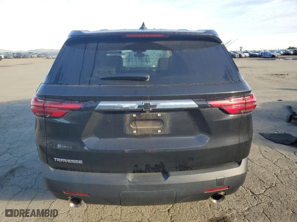 2022 Chevrolet Traverse LS with VIN 1GNERFKW7NJ128860, listed as a Copart auction lot 46322455 with 45,849 mi miles and Salvage Title. Bid and sale history available at carsss.com. Image 6.