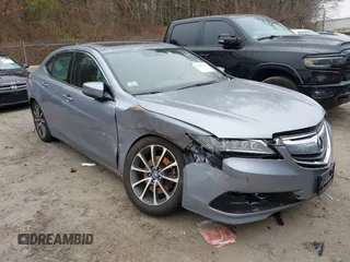 2015 Acura TLX V6 Tech with VIN 19UUB3F58FA005919, listed as a IAAI auction lot 41245647 with 110,505 mi miles. Bid and sale history available at carsss.com. Image 1.