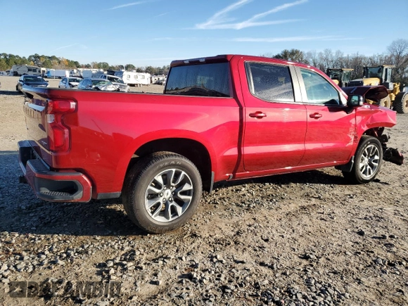 2023 Chevrolet Silverado 1500 RST with VIN 1GCUDEE8XPZ230913, listed as a Copart auction lot 85033514 with 43,617 mi miles and Salvage Title. Bid and sale history available at DreamBid. Image 3.