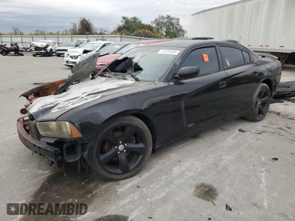 2013 Dodge Charger SXT with VIN 2C3CDXHG6DH513092, listed as a Copart auction lot 41635495 with 0 mi miles and Salvage Title. Bid and sale history available at carsss.com. Image 1.