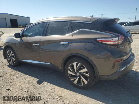 2015 Nissan Murano SL z VIN 5N1AZ2MH5FN275389, wystawiony jako Copart lot #57797685 z przebiegiem 95 057 mil mil oraz Szkoda całkowita • Salvage title. Historia ofert i sprzedaży dostępna na DreamBid. Obrazek 2.