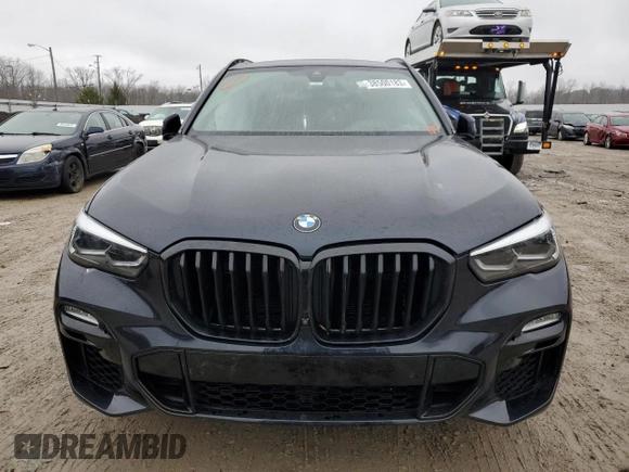 2021 BMW X5 M50i with VIN 5UXJU4C05M9F02940, listed as a Copart auction lot 38500183 with Not Provided miles. Bid and sale history available at carsss.com. Image 5.