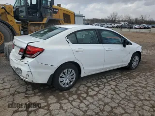 2015 Honda Civic Sedan LX with VIN 19XFB2F57FE045763, listed as a Copart auction lot 49605475 with 159,352 mi miles and Salvage Title. Bid and sale history available at carsss.com. Image 3.