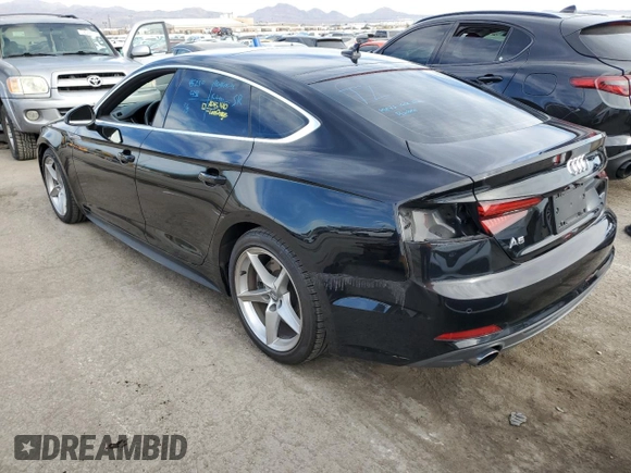 2019 Audi A5 Sportback Premium Plus with VIN WAUENCF57KA017495, listed as a Copart auction lot 77611653 with 38,822 mi miles. Bid and sale history available at carsss.com. Image 2.
