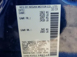 2020 Nissan Altima 2.5 SR with VIN 1N4BL4CV1LC186588, listed as a Copart auction lot 53732145 with 59,382 mi miles and Salvage Title. Bid and sale history available at carsss.com. Image 15.
