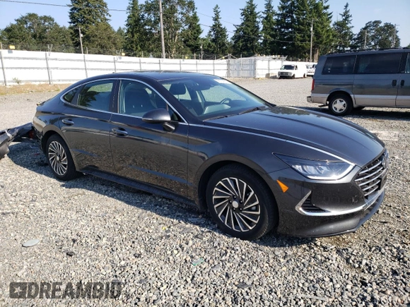 2020 Hyundai Sonata Hybrid Ultimate with VIN KMHL34JJ0LA011996, listed as a Copart auction lot 56727873 with 19,475 mi miles. Bid and sale history available at carsss.com. Image 4.