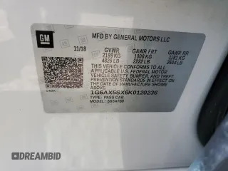 2019 Cadillac CTS Luxury AWD z VIN 1G6AX5SX6K0120236, wystawiony jako Copart lot #53580995 z przebiegiem 66 055 mil mil oraz Szkoda całkowita • Salvage title. Historia ofert i sprzedaży dostępna na DreamBid. Obrazek 12.