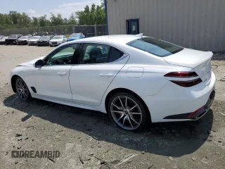 2025 Genesis G70 2.5T with VIN KMTG34SC9SU156684, listed as a Copart auction lot 59886055 with 3,128 mi miles and Clean title. Bid and sale history available at DreamBid. Image 2.
