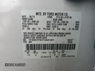 2015 Ford Explorer Limited z VIN 1FM5K7F8XFGA51281, wystawiony jako Copart lot #52394155 z przebiegiem 59 767 mil mil oraz Szkoda całkowita • Salvage title. Historia ofert i sprzedaży dostępna na DreamBid. Obrazek 13.