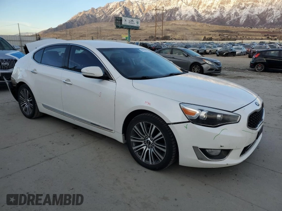 2014 Kia Cadenza Premium with VIN KNALN4D7XE5167048, listed as a Copart auction lot 42151865 with 101,231 mi miles and Salvage Title. Bid and sale history available at carsss.com. Image 4.