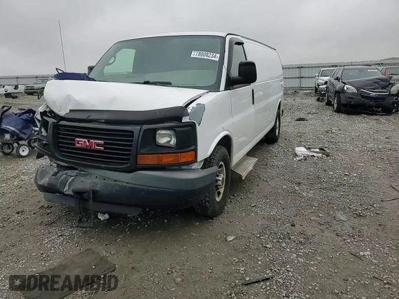 2011 GMC Savana Cargo Van with VIN 1GTW7GCAXB1905880, listed as a Copart auction lot 78808234 with 260,645 mi miles and Salvage Title. Bid and sale history available at carsss.com. Image 12.