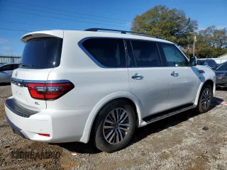 2022 Nissan Armada SL with VIN JN8AY2BA8N9392800, listed as a Copart auction lot 80012624 with 62,475 mi miles and Salvage Title. Bid and sale history available at carsss.com. Image 3.