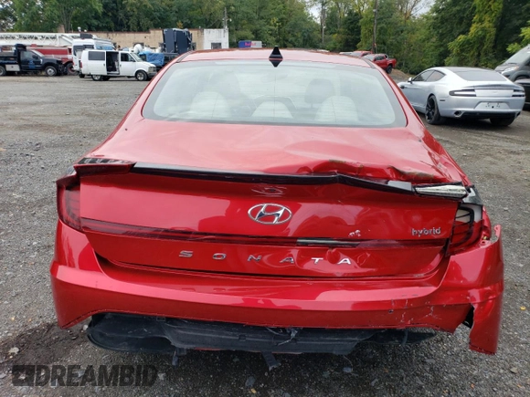 2020 Hyundai Sonata Hybrid Ultimate with VIN KMHL34JJ7LA011722, listed as a Copart auction lot 73647564 with 48,195 mi miles and Salvage Title. Bid and sale history available at carsss.com. Image 6.