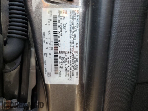 2014 Ford Focus SE z VIN 1FADP3K21EL424134, wystawiony jako Copart lot #56692545 z przebiegiem 46 342 mil mil oraz Szkoda całkowita • Salvage title. Historia ofert i sprzedaży dostępna na DreamBid. Obrazek 12.
