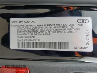 2023 Audi A5 Sportback S line Prestige with VIN WAUEACF53PA006738, listed as a Copart auction lot 44168383 with 8,870 mi miles. Bid and sale history available at carsss.com. Image 13.