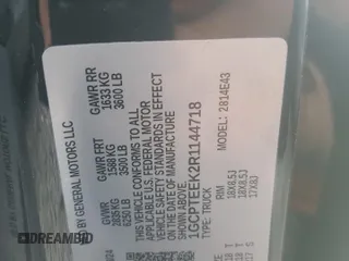 2024 Chevrolet Colorado 4WD Trail Boss z VIN 1GCPTEEK2R1144718, wystawiony jako Copart lot #49877145 z przebiegiem 6 573 mil mil oraz Szkoda całkowita • Salvage title. Historia ofert i sprzedaży dostępna na DreamBid. Obrazek 12.