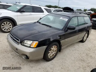 2001 Subaru Legacy Wagon Outback H6 L.L. Bean Edition with VIN 4S3BH806X17655473, listed as a Copart auction lot 74908244 with 133,104 mi miles and Salvage Title. Bid and sale history available at carsss.com. Image 1.
