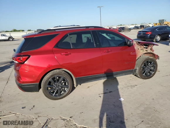 2022 Chevrolet Equinox RS with VIN 3GNAXMEV8NS154152, listed as a Copart auction lot 52093335 with 47,992 mi miles and Salvage Title. Bid and sale history available at carsss.com. Image 3.