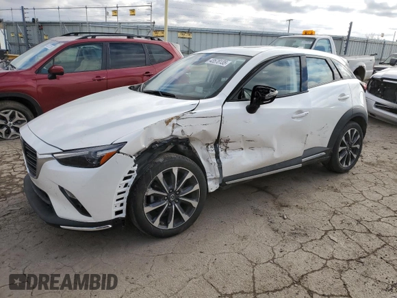 2019 Mazda CX-3 Grand Touring with VIN JM1DKFD79K0431879, listed as a Copart auction lot 43578135 with 100,860 mi miles and Salvage Title. Bid and sale history available at carsss.com. Image 1.