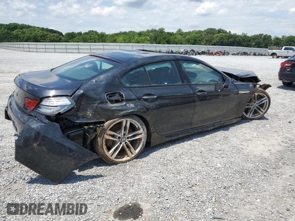2016 BMW 6 Series 640i with VIN WBA6D0C56GD927512, listed as a Copart auction lot 57964824 with 0 mi miles and Salvage Title. Bid and sale history available at carsss.com. Image 3.
