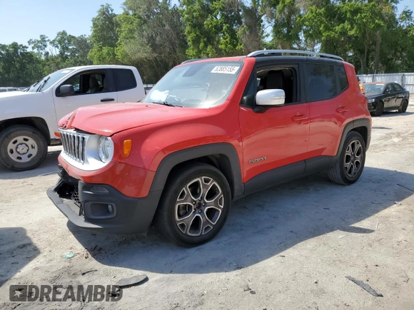 2016 Jeep Renegade Limited with VIN ZACCJADT9GPC84446, listed as a Copart auction lot 52885155 with 145,735 mi miles and Salvage Title. Bid and sale history available at DreamBid. Image 1.