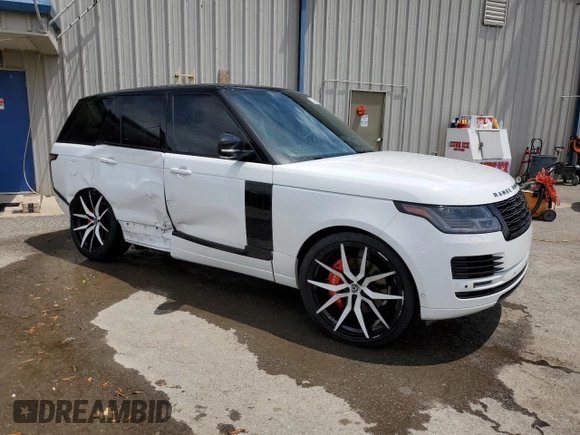 2018 Land Rover Range Rover HSE with VIN SALGS2SV6JA502187, listed as a Copart auction lot 55225665 with 42,880 mi miles and Salvage title. Bid and sale history available at DreamBid. Image 4.